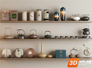 Tea Set 3D Model